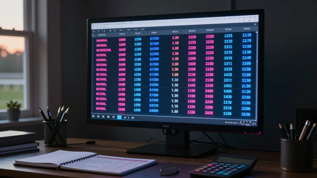 Horse racing exchange screen with pink lay betting side