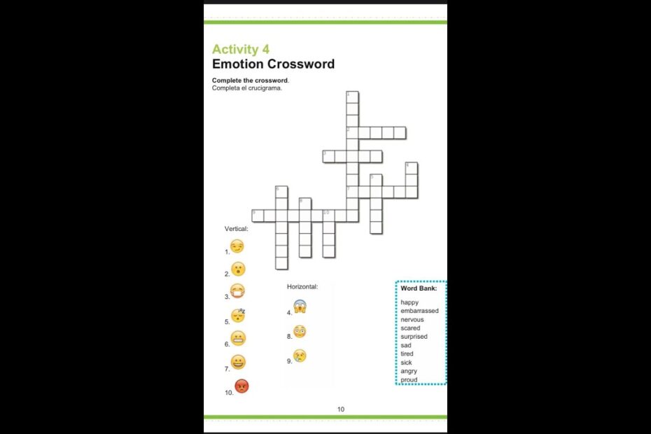 Emotion crossword
