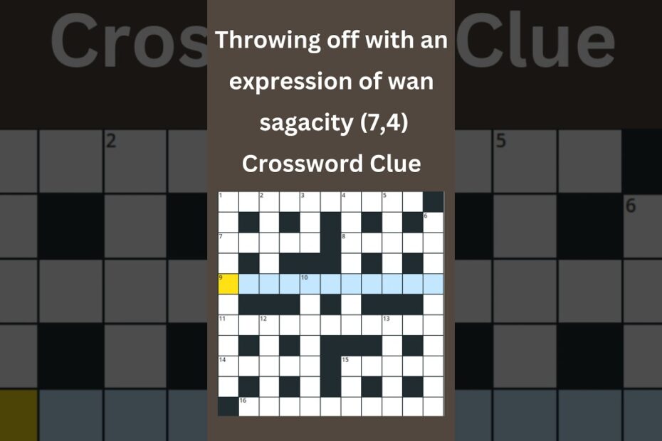 Sagacity crossword