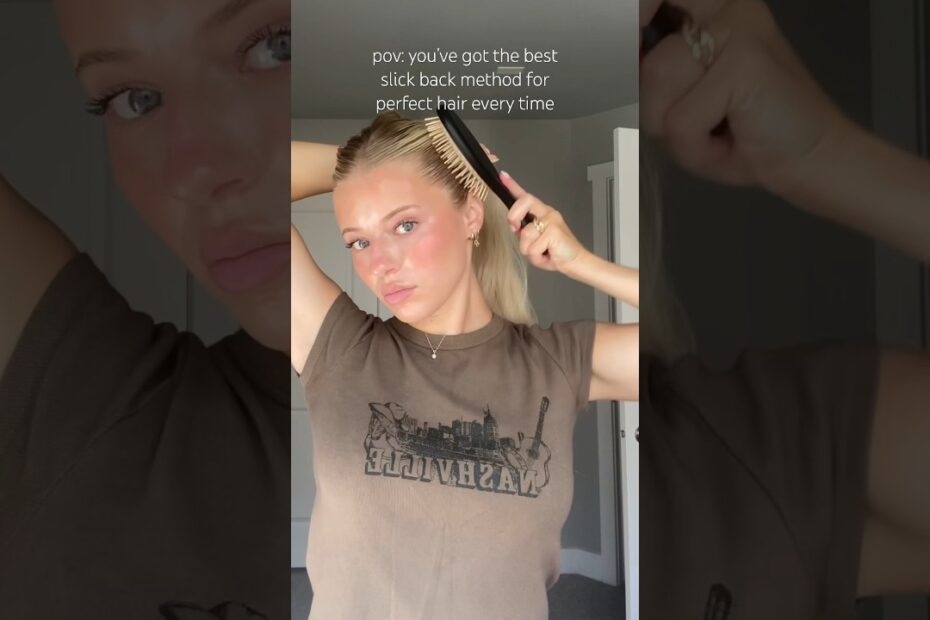 Slicked back hairstyles girl