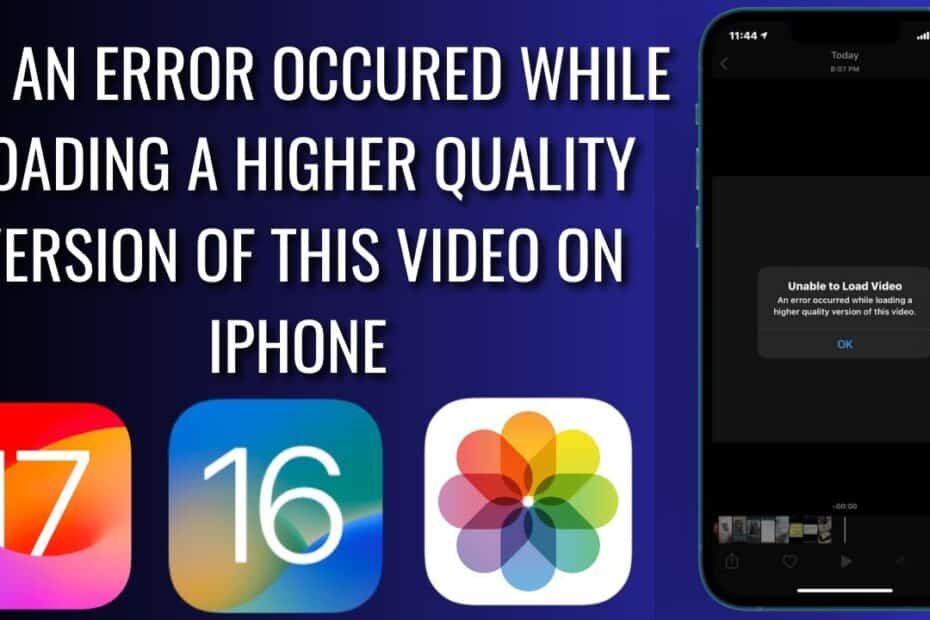 An Error Occurred While Loading A Higher Quality Version Of This Video