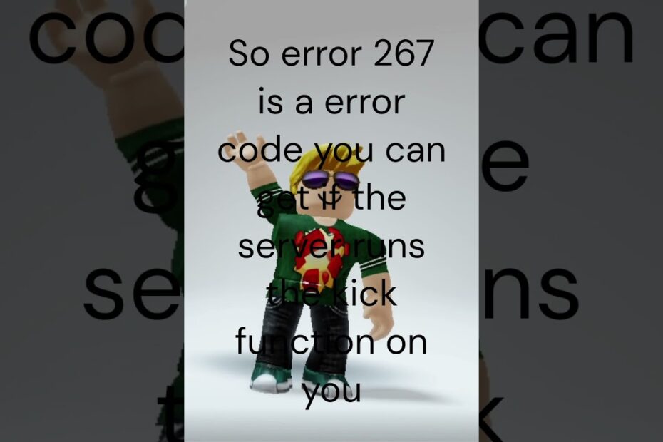 Roblox Error Code 267