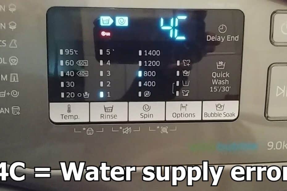 Samsung Washing Machine 4C Error