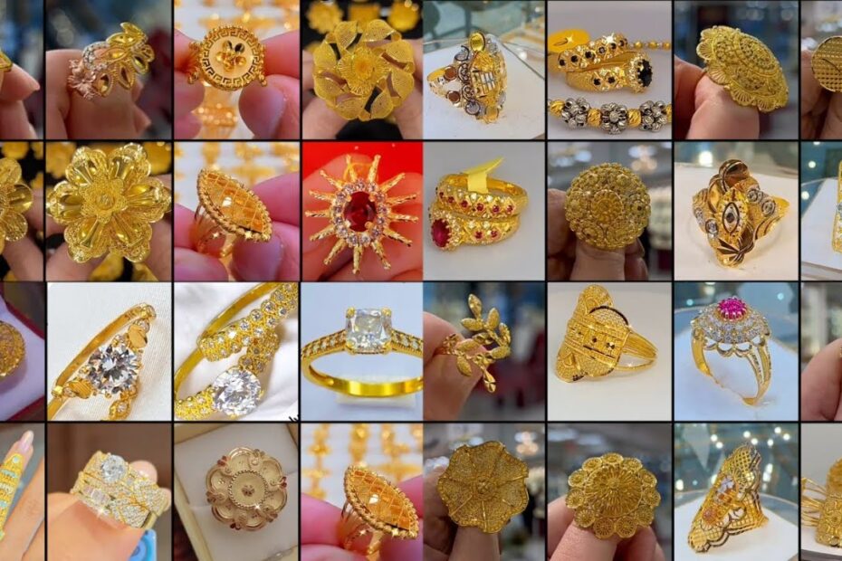 chunky gold rings  fingers